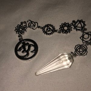 Accessories - 7 chakra Om symbol crystal dowsing pendulum Accessories - 7 chakra Om symbol crystal dowsing pendulum